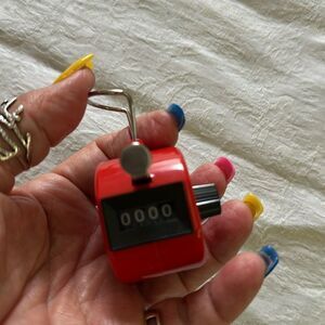 Clicker Tally Counter Red Plastic